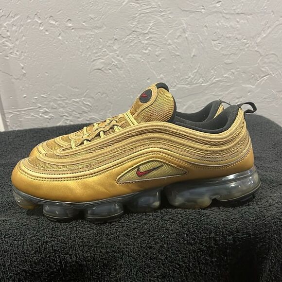 🔥🔥 Nike Air VaporMax 97 Metallic Gold 2018 Shoes - Men Size 11 - VGUC - Picture 3 of 13